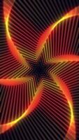 A repeating pattern of warm glowing golden star shapes radiating outwards. Full HD and looping abstract geometric vertical background. video