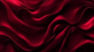 Luxurious and elegant red silk or satin fabric background with smooth, flowing folds and rich, deep crimson tones. This abstract fabric texture animation exudes sophistication and sensuality. video