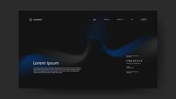 fluid gradient futuristic design of landing page vector