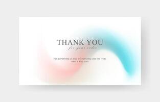 thank you card template, customer business card, greeting template, printable custom small business card design vector
