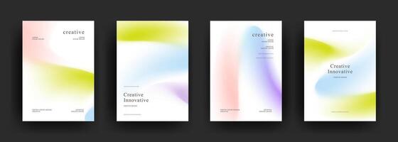 Abstract fluid gradient poster template. trendy Covers Design vector
