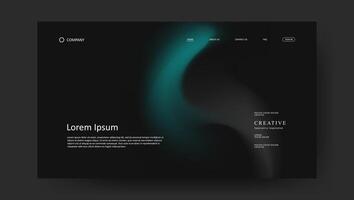 fluid gradient wave futuristic design of landing page vector