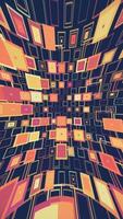 Dynamic colorful squares pattern abstract background. Full HD and looping geometric shapes vertical animation. video