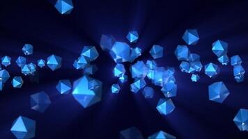 Shiny blue diamonds or sapphires floating towards the camera. Full HD and looping motion background animation. video