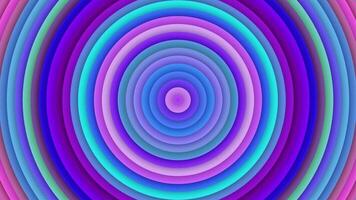 Vibrant abstract background with a colorful repeating pattern of layered concentric circles. Visually engaging animation suitable for digital artwork, website backgrounds and advertising. video