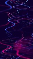 Dynamic pink and blue neon colored light beams. Full HD and looping light effect vertical abstract background. video