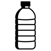 Simple black and white water bottle icon graphic design illustration vector