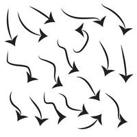 Doddle arrow set, collection of arrows. Collection different arrows sign. vector