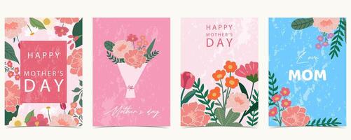 mother day a4 background vector