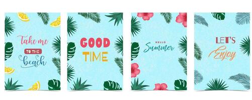 Hello summer background with with goodtime vector
