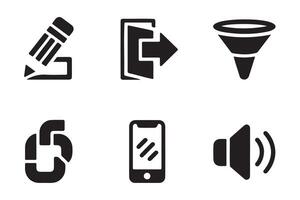 Simple Icons Set of Essential Digital Tools vector