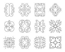 Set of Decorative Swirl Patterns for Design Inspiration vector