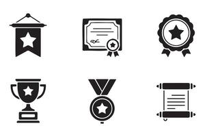 Icons of Achievement Awards and Recognition vector