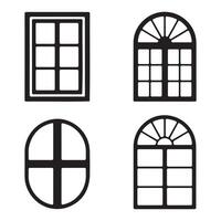 Four Different Types of Windows Illustration vector