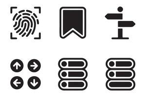 Set of Simple Icons for Digital Interface Design vector