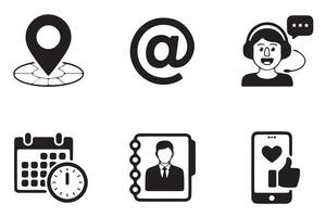 Essential Communication and Contact Icons Set vector