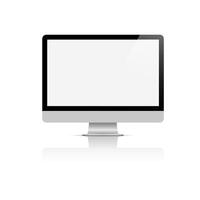 Realistic monitor on white background vector