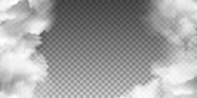 Border realistic fog or smoke with special effect vector