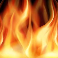 Realistic flame background vector