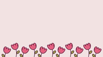 Looping floral animation with cute flowers gently swaying, perfect for spring themes, childrens content, or cheerful background designs that bring a soft and joyful visual appeal. video