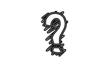 A Question Mark on white background video