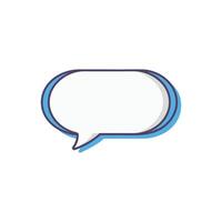 Speech balloon frame flat illustration on white background vector