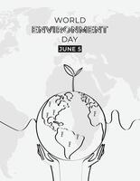 world environment day design with doodle drawing concept. vector