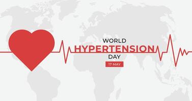 World Hypertension Day concept for banner, poster, card and background design vector