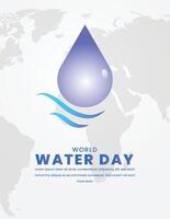 World water day. Globe Concept design illustration vector