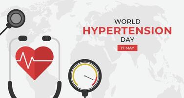 World Hypertension day on May 17th. illustration. vector