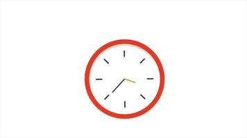 Clock Icon Animation, Time Management Animation, 2D Business Scene, Isolated on White Background in 4K Resolution video