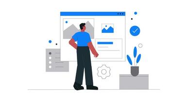 Frontend Development Project 2D Animation Web Development Explainer Illustration for Coding and UI Design Concepts video