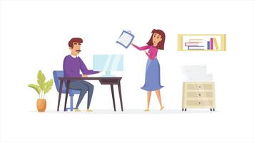 Office Management 2D Explainer Animation in 4K for Business Process and Efficiency video