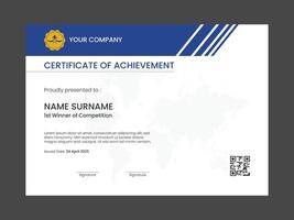 Modern multipurpose certificate template for business vector