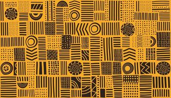Abstract seamless geometric hand drawn pattern. Ethnic background. vector