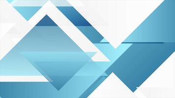 Blue abstract tech geometric animation video