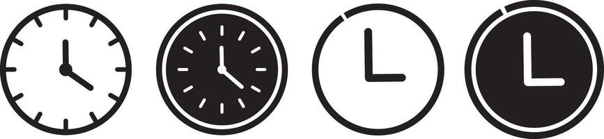Set of Clock with arrow circle icon. Stopwatch icon illustration set. icon isolated on white background vector