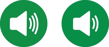 Audio speaker volume on line vactor set. Electric megaphone symbol with sound. illustration vector