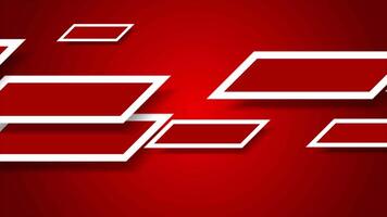 Bright red tech abstract animation video