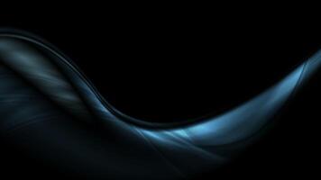 Dark blue abstract flowing dynamic waves motion design video