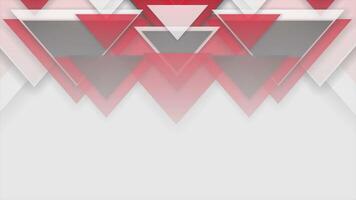 Red abstract triangles technology animation video
