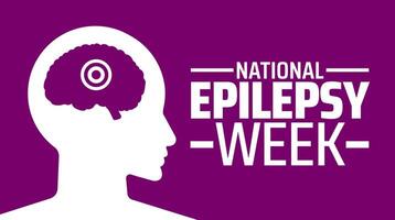 National Epilepsy Week background banner or poster design template. observed every year in May. Holiday concept. Use to any Template, card, poster, placard, template. vector
