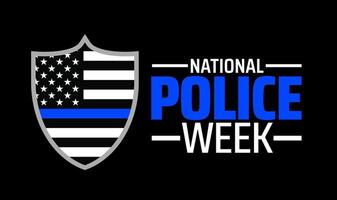 national police week background banner or poster design template. observed every year in May. Holiday concept. Use to any Template, card, poster, placard, template. vector