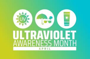 Ultraviolet Awareness Month background banner or poster design template. observed every year in May. vector