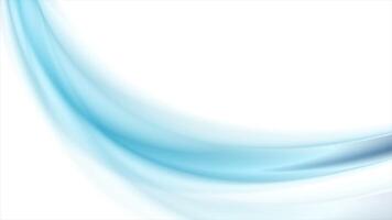 Bright blue abstract flowing dynamic waves motion design video