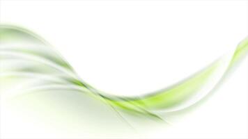 Green abstract flowing dynamic waves motion design video