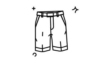 Animated Laundry day these line art shorts with a belt are ready to go. video