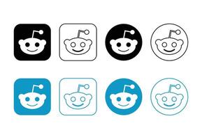 Reddit Logo , Reddit App Icon, Social Media Icon Reddit, Flat Reddit Logo for UI UX vector