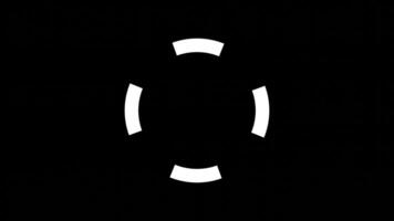 Thick White Circle Loading Animation, 4-Part Segmented Spinner, Clockwise and Counterclockwise Rotation video