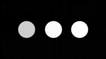 Three Dot Fade Loading Animation, Wave Fade In and Out on Black Background video